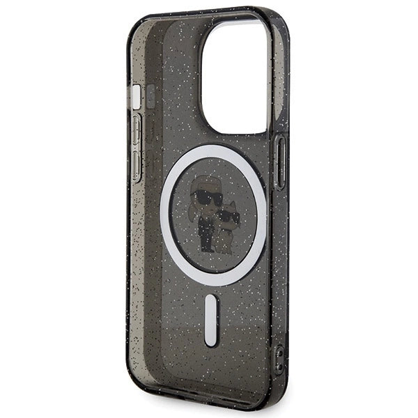 Karl Lagerfeld Karl&Choupette Glitter MagSafe case for iPhone 15 Pro - black_6