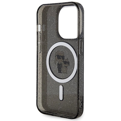 Karl Lagerfeld Karl&Choupette Glitter MagSafe case for iPhone 15 Pro - black_6