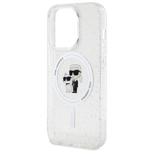 Karl Lagerfeld Karl&amp;Choupette Glitter MagSafe case for iPhone 15 Pro - transparent_5