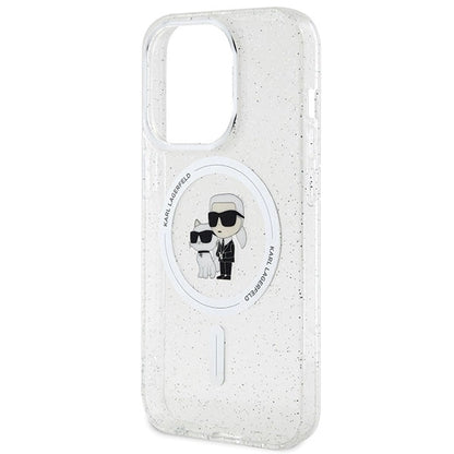 Karl Lagerfeld Karl&amp;Choupette Glitter MagSafe case for iPhone 15 Pro - transparent_5