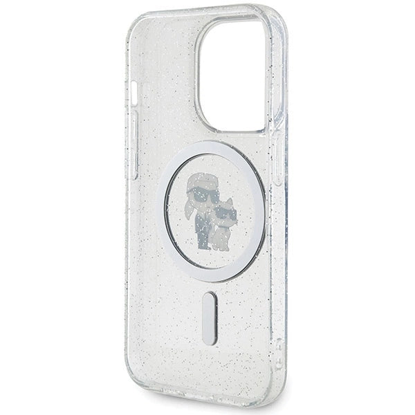 Karl Lagerfeld Karl&amp;Choupette Glitter MagSafe case for iPhone 15 Pro - transparent_6