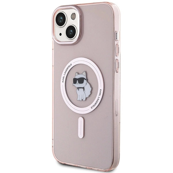 Karl Lagerfeld IML Choupette MagSafe case for iPhone 15 Plus - pink_1