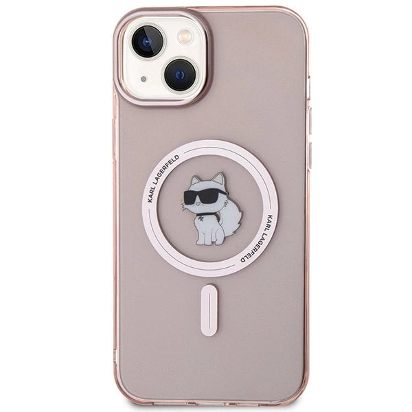 Karl Lagerfeld IML Choupette MagSafe case for iPhone 15 Plus - pink_2