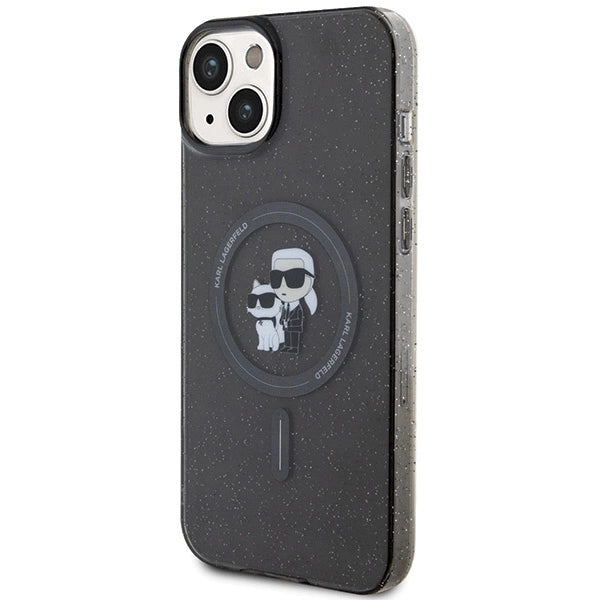 Karl Lagerfeld Karl&amp;Choupette Glitter MagSafe case for iPhone 15 Plus - black_1