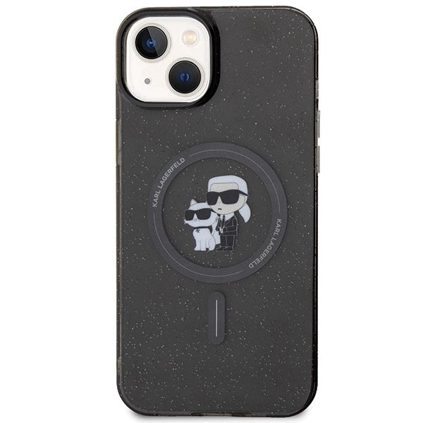 Karl Lagerfeld Karl&amp;Choupette Glitter MagSafe case for iPhone 15 Plus - black_2