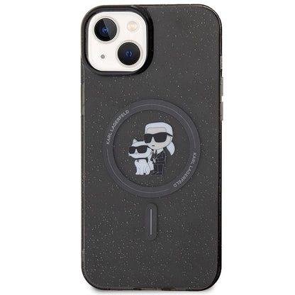 Karl Lagerfeld Karl&amp;Choupette Glitter MagSafe case for iPhone 15 Plus - black_2