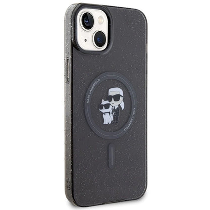 Karl Lagerfeld Karl&amp;Choupette Glitter MagSafe case for iPhone 15 Plus - black_3