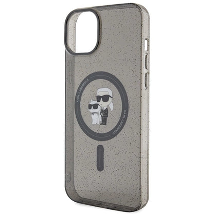 Karl Lagerfeld Karl&amp;Choupette Glitter MagSafe case for iPhone 15 Plus - black_5