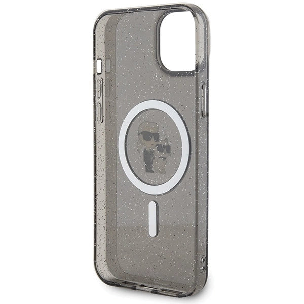 Karl Lagerfeld Karl&amp;Choupette Glitter MagSafe case for iPhone 15 Plus - black_6