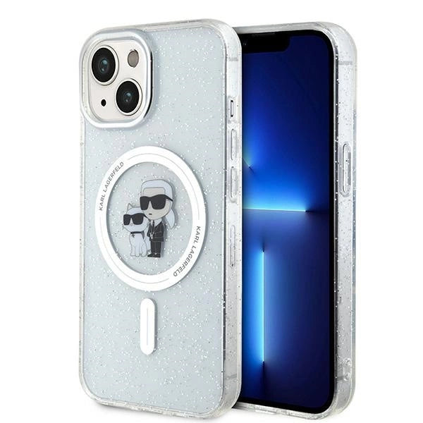 Karl Lagerfeld Karl&Choupette Glitter MagSafe case for iPhone 15 Plus - transparent_0