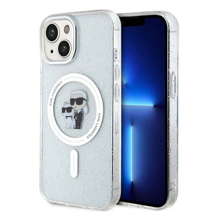 Karl Lagerfeld Karl&Choupette Glitter MagSafe case for iPhone 15 Plus - transparent_0