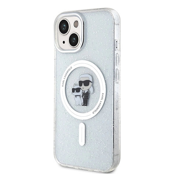 Karl Lagerfeld Karl&Choupette Glitter MagSafe case for iPhone 15 Plus - transparent_1