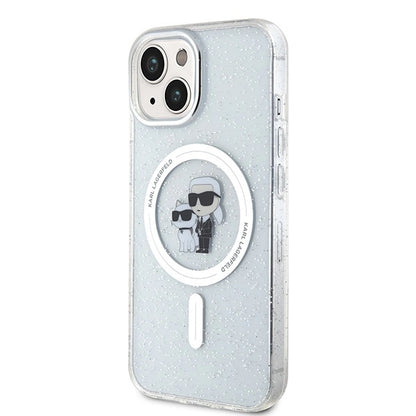 Karl Lagerfeld Karl&Choupette Glitter MagSafe case for iPhone 15 Plus - transparent_1