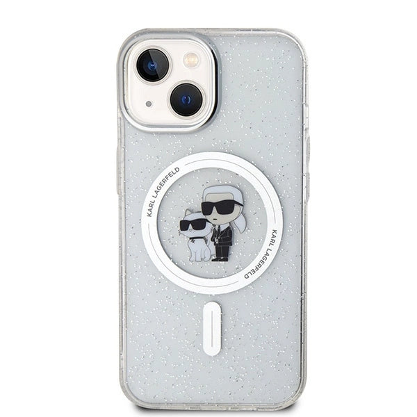 Karl Lagerfeld Karl&Choupette Glitter MagSafe case for iPhone 15 Plus - transparent_2