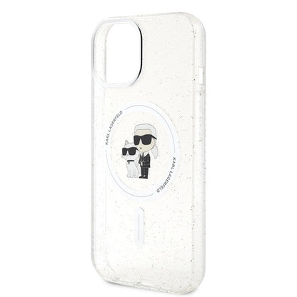 Karl Lagerfeld Karl&Choupette Glitter MagSafe case for iPhone 15 Plus - transparent_5