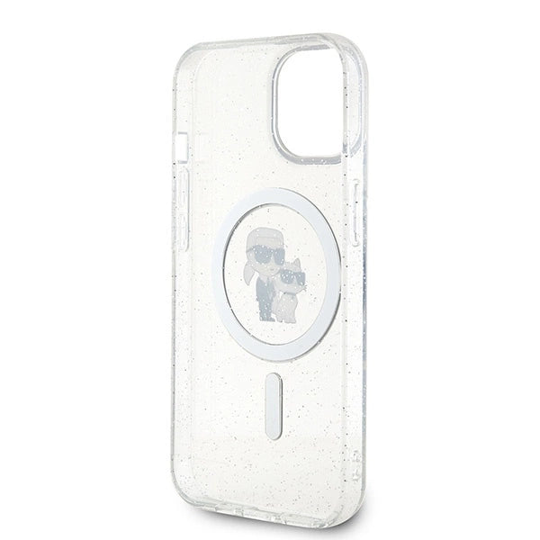 Karl Lagerfeld Karl&Choupette Glitter MagSafe case for iPhone 15 Plus - transparent_6