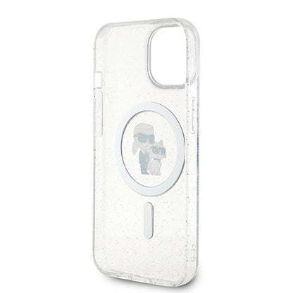 Karl Lagerfeld Karl&Choupette Glitter MagSafe case for iPhone 15 Plus - transparent_6