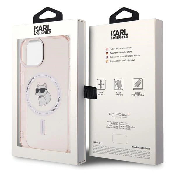 Karl Lagerfeld IML Choupette MagSafe case for iPhone 15 - pink_7