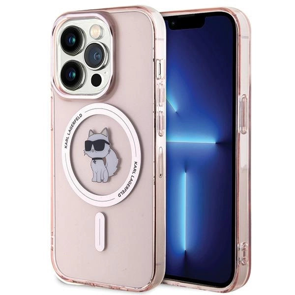 Karl Lagerfeld IML Choupette MagSafe case for iPhone 15 Pro Max - pink_0