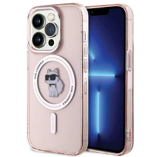 Karl Lagerfeld IML Choupette MagSafe case for iPhone 15 Pro Max - pink_0