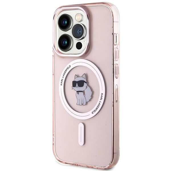 Karl Lagerfeld IML Choupette MagSafe case for iPhone 15 Pro Max - pink_1