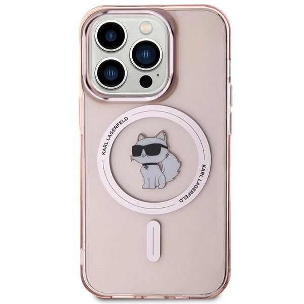 Karl Lagerfeld IML Choupette MagSafe case for iPhone 15 Pro Max - pink_2