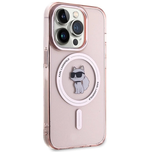 Karl Lagerfeld IML Choupette MagSafe case for iPhone 15 Pro Max - pink_3
