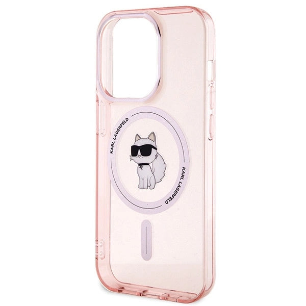 Karl Lagerfeld IML Choupette MagSafe case for iPhone 15 Pro Max - pink_5