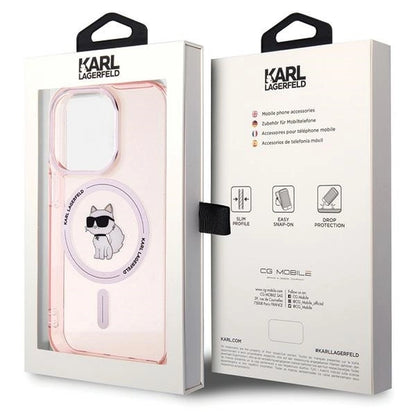 Karl Lagerfeld IML Choupette MagSafe case for iPhone 15 Pro Max - pink_7