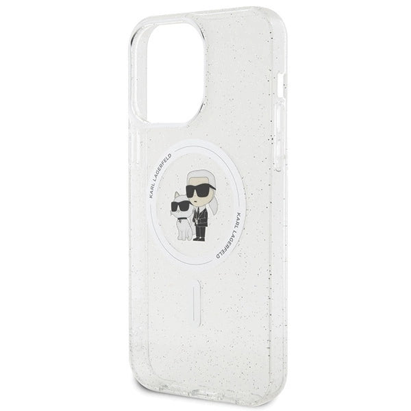 Karl Lagerfeld Karl&Choupette Glitter MagSafe case for iPhone 15 Pro Max - transparent_5