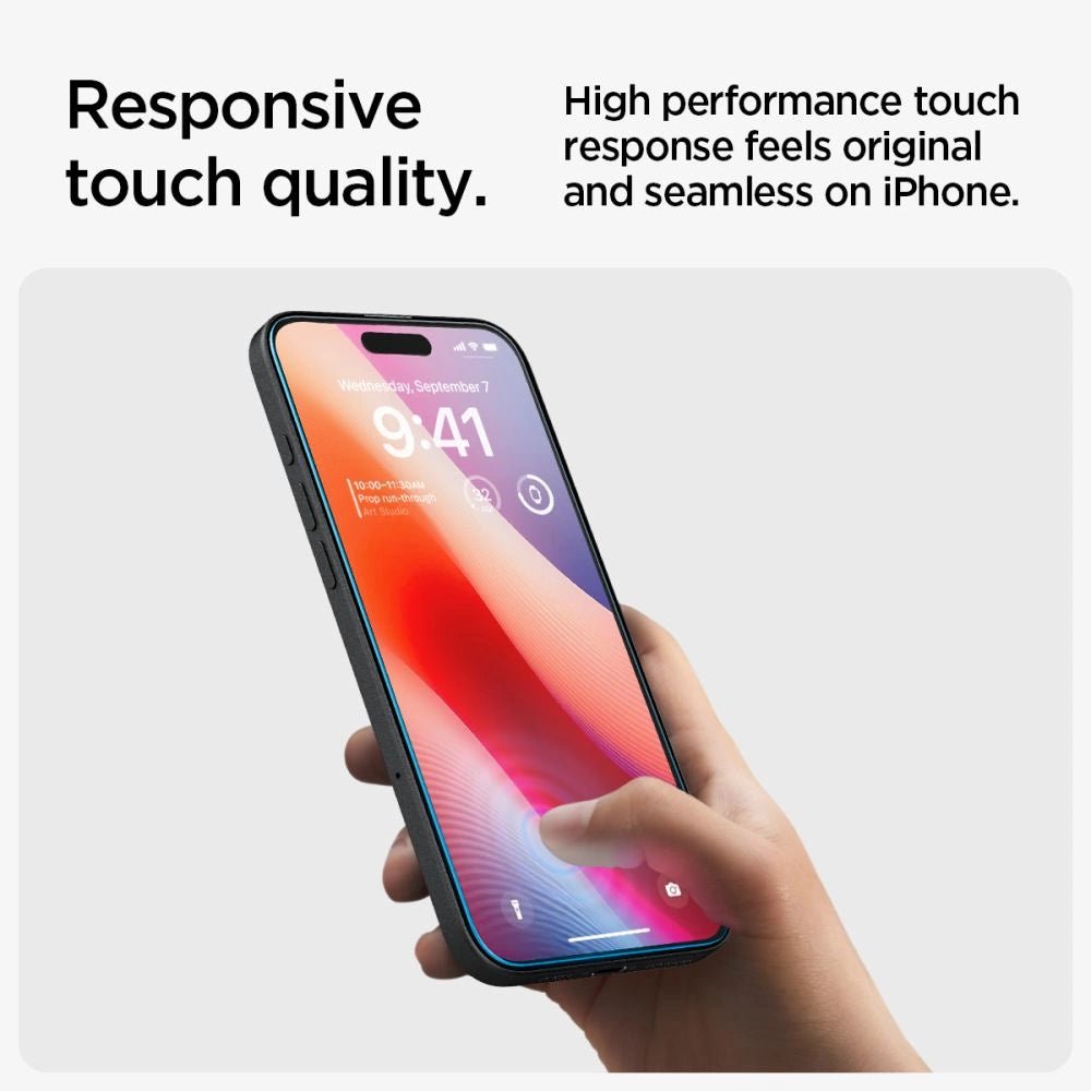 Spigen Glas.tR EZ Fit Tempered Glass for iPhone 15 / 16_11