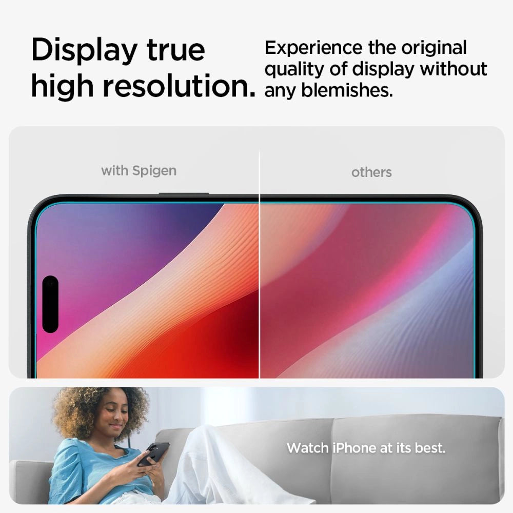 Spigen Glas.tR EZ Fit tempered glass for iPhone 15 / 16 - 2 pcs._11