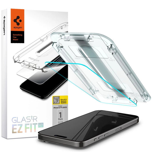 Spigen Glas.tR EZ Fit Tempered Glass for iPhone 15 Pro_0
