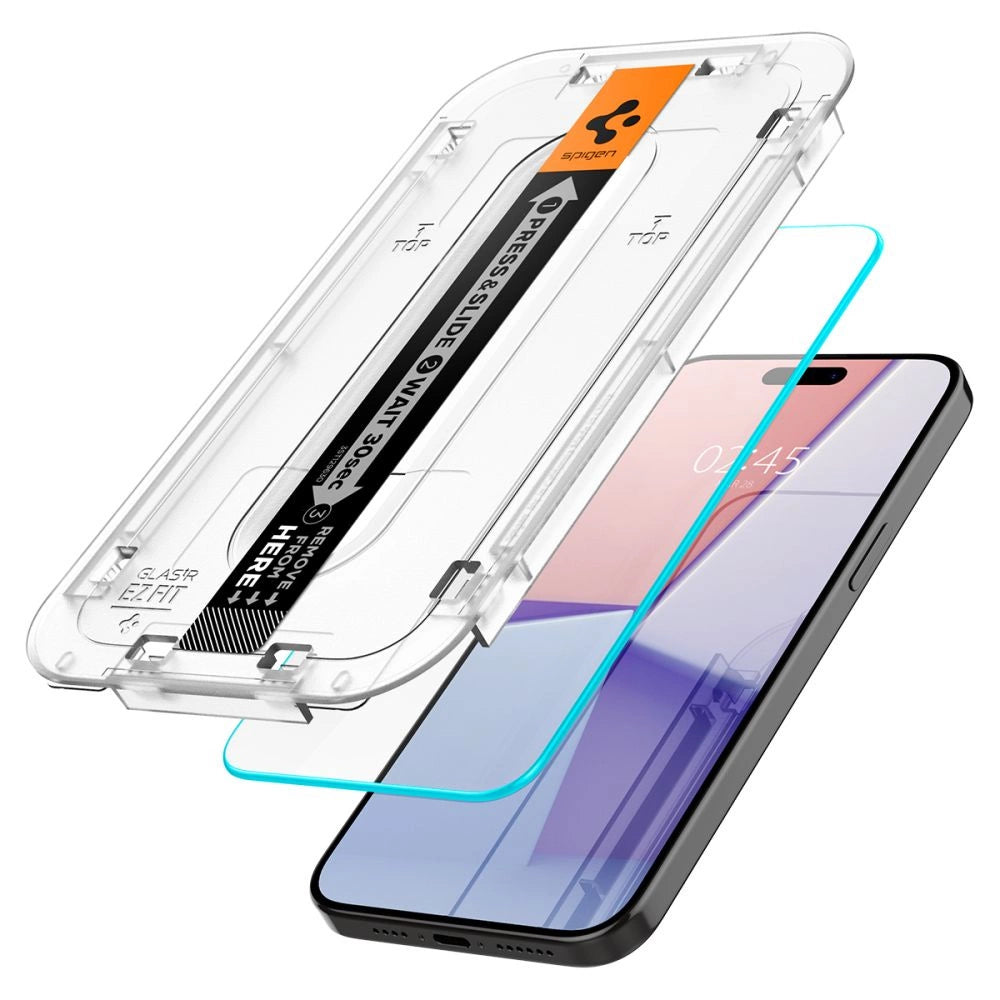 Spigen Glas.tR EZ Fit Tempered Glass for iPhone 15 Pro_2