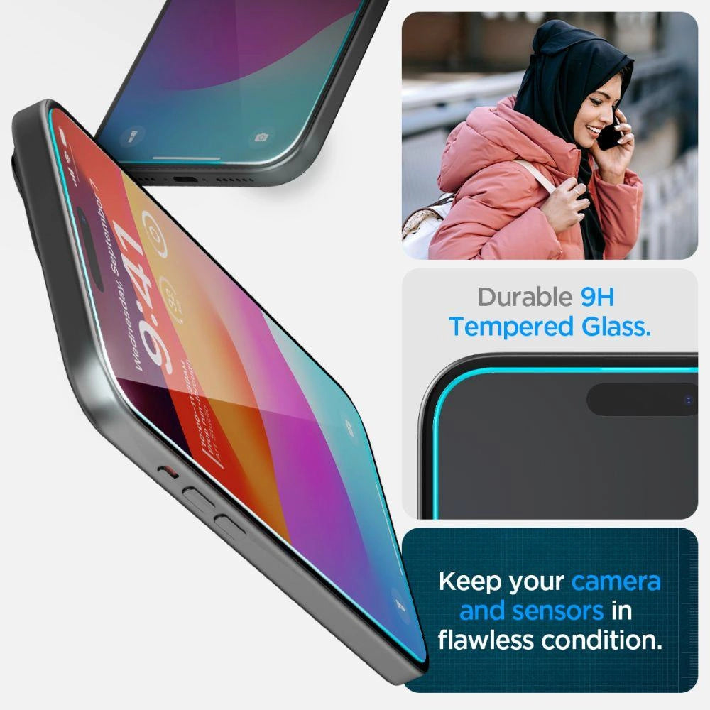 Spigen Glas.tR EZ Fit Tempered Glass for iPhone 15 Plus / 16 Plus - 2 pcs._9