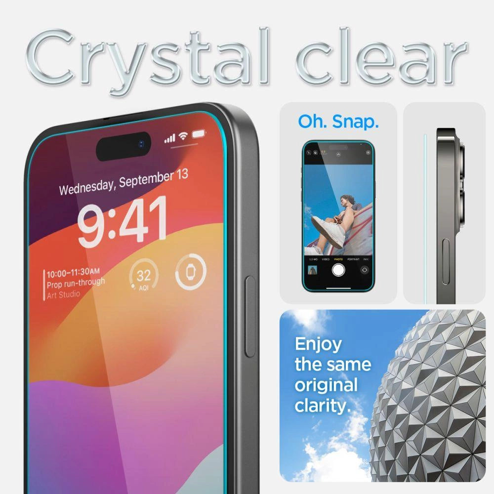 Spigen Glas.tR EZ Fit Tempered Glass for iPhone 15 Plus / 16 Plus - 2 pcs._10