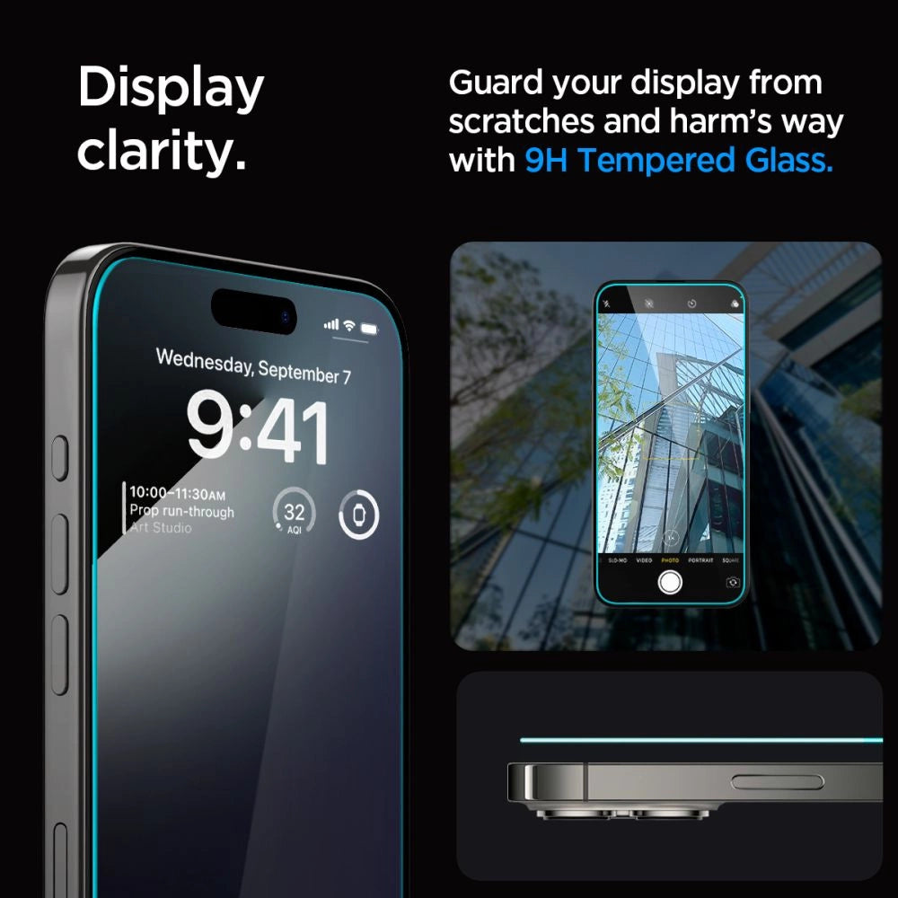 Spigen Glas.tR EZ Fit Tempered Glass for iPhone 15 Pro Max_7