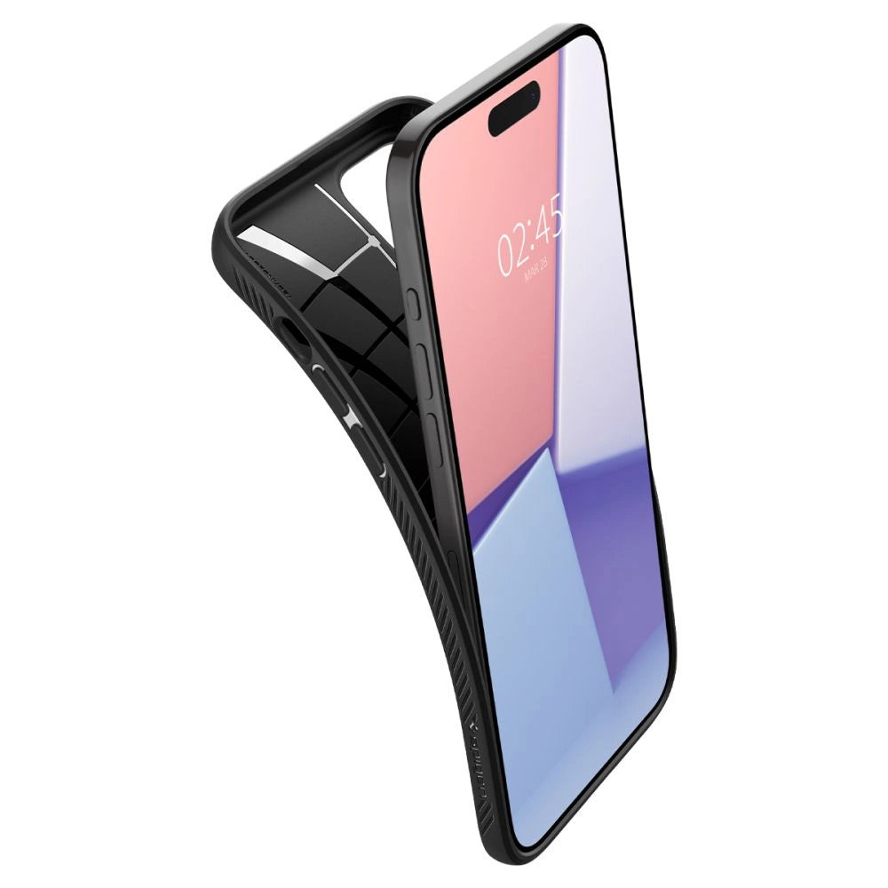 Spigen Liquid Air iPhone 15 Pro Case - Matte Black_6
