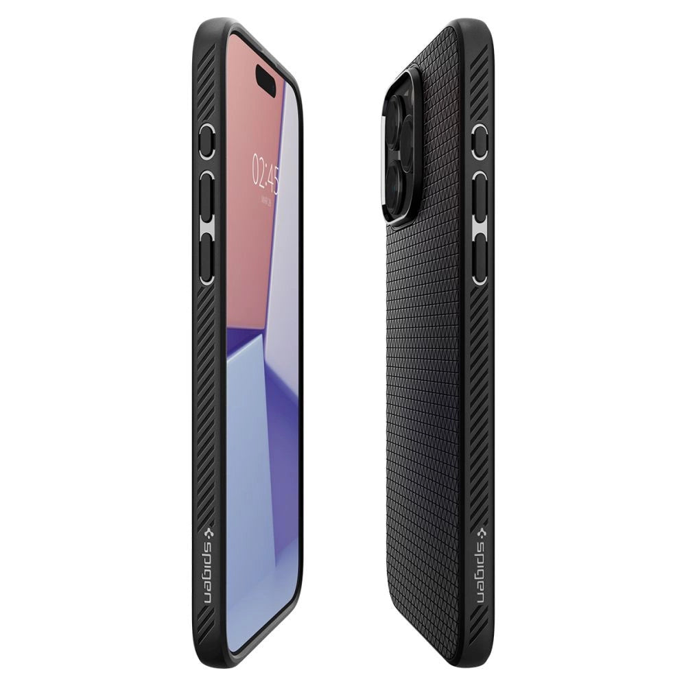 Spigen Liquid Air iPhone 15 Pro Case - Matte Black_7