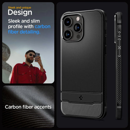 Spigen Rugged Armor Mag Case with MagSafe for iPhone 15 Pro - Matte Black_11