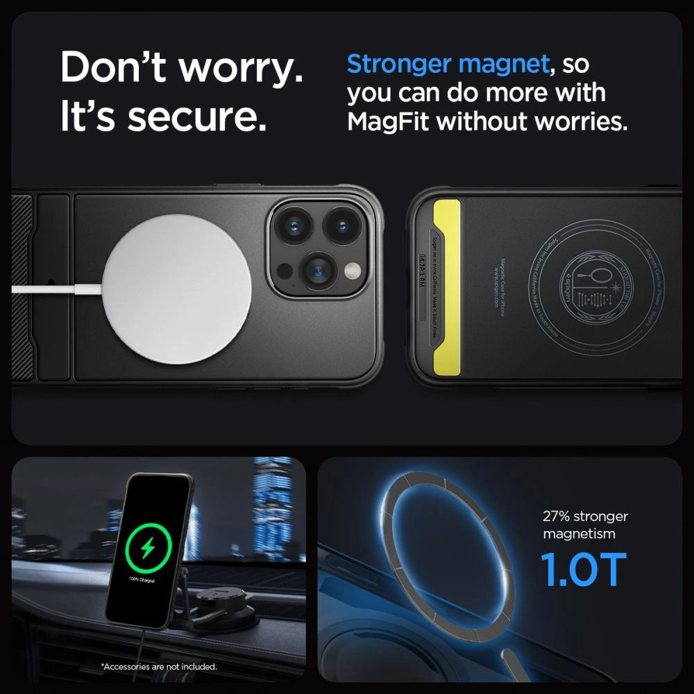 Spigen Rugged Armor Mag Case with MagSafe for iPhone 15 Pro - Matte Black_13