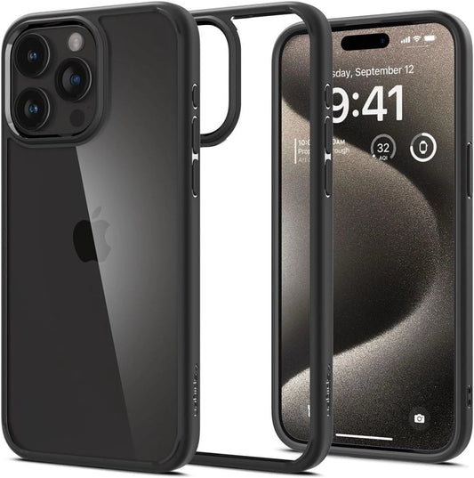 Spigen Ultra Hybrid iPhone 15 Pro Max Case - Matte Black_0