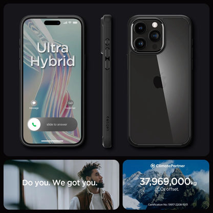 Spigen Ultra Hybrid iPhone 15 Pro Max Case - Matte Black_14