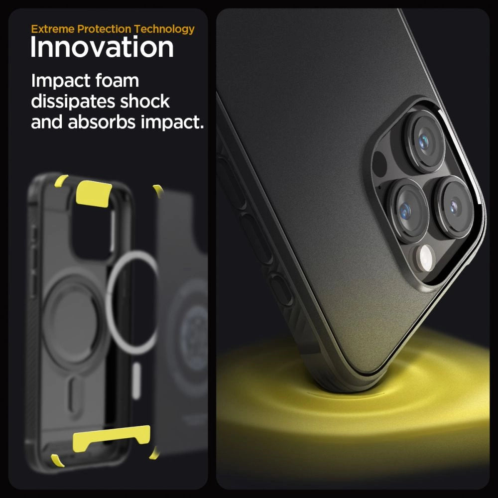 Spigen Rugged Armor Mag Case with MagSafe for iPhone 15 Pro Max - Matte Black_11