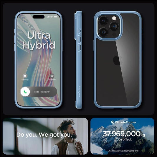 Spigen Crystal Hybrid Case for iPhone 15 Pro Max - Clear Blue_0