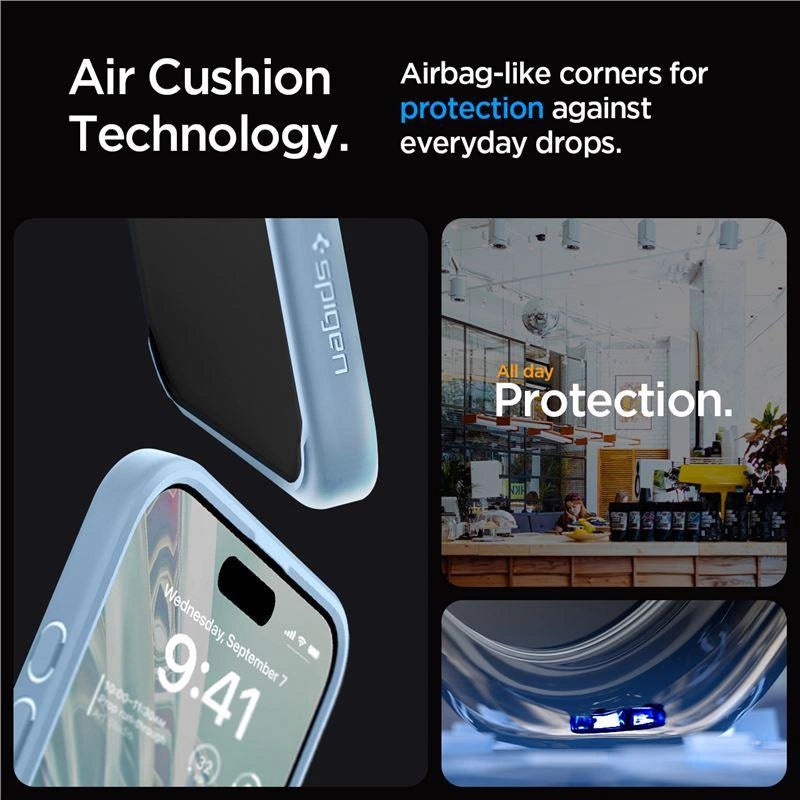 Spigen Crystal Hybrid Case for iPhone 15 Pro Max - Clear Blue_5