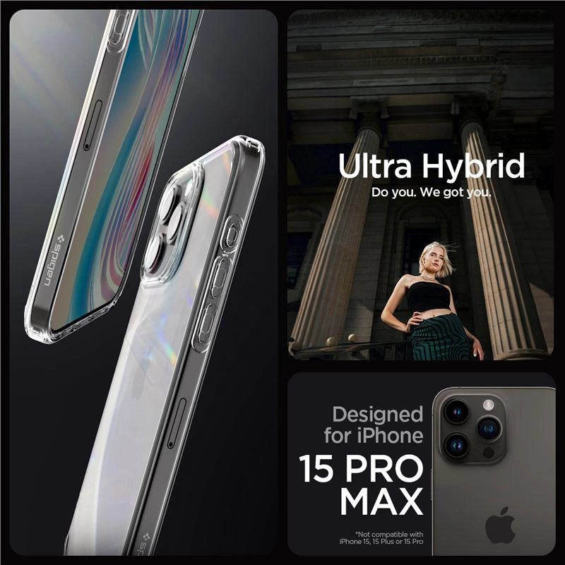 Spigen Crystal Hybrid Case for iPhone 15 Pro Max - Clear_2