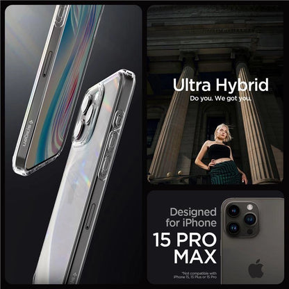 Spigen Crystal Hybrid Case for iPhone 15 Pro Max - Clear_2