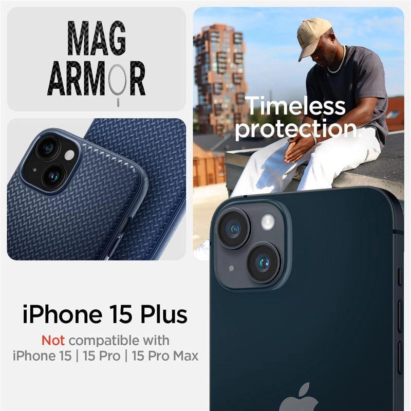 Spigen Mag Armor Case with MagSafe for iPhone 15 Plus - Blue_13
