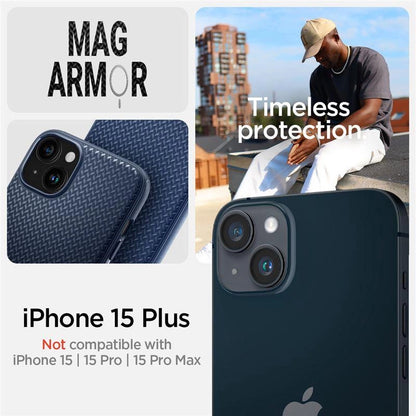 Spigen Mag Armor Case with MagSafe for iPhone 15 Plus - Blue_13